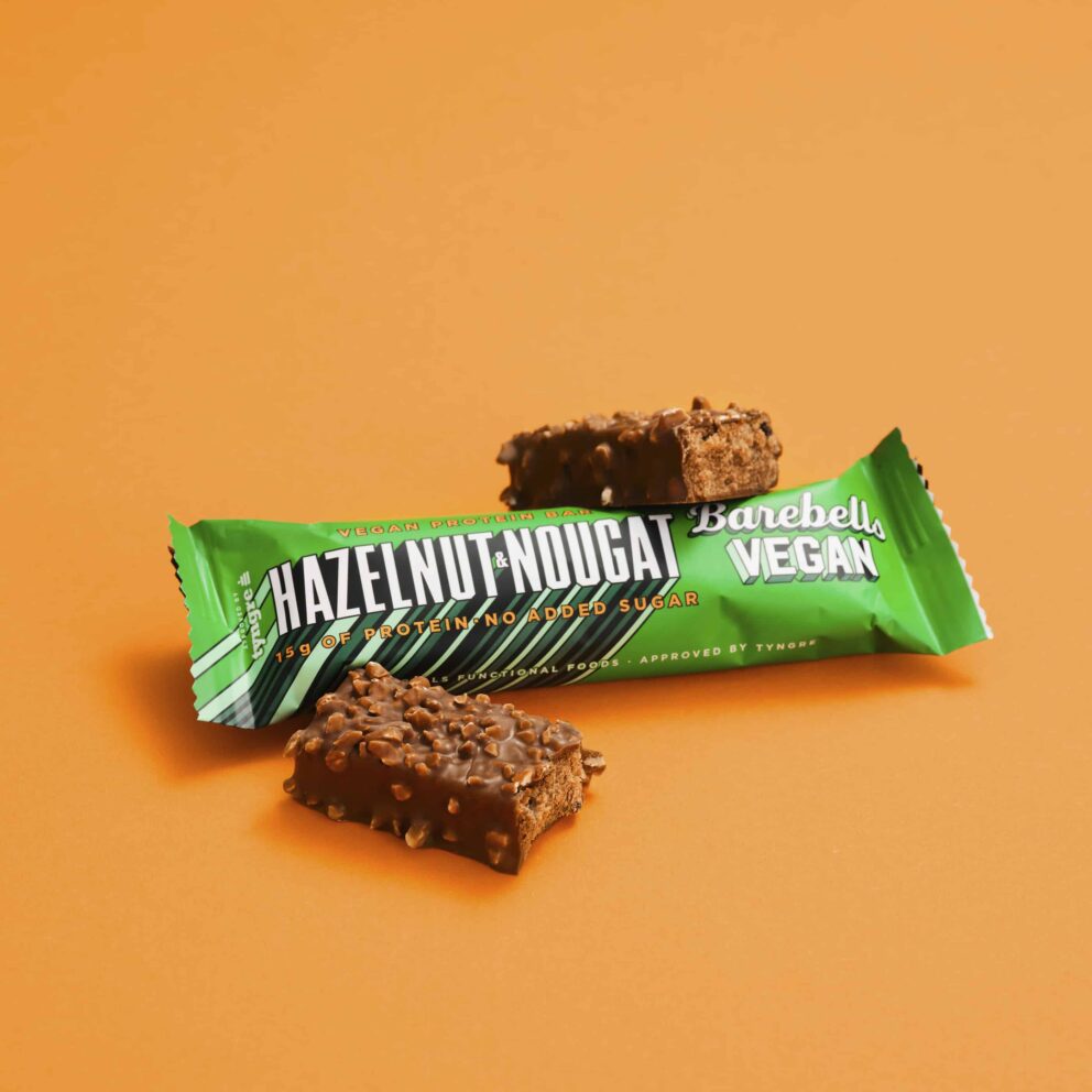 Hazelnut Nougat Vegan Protein Riegen Barebells