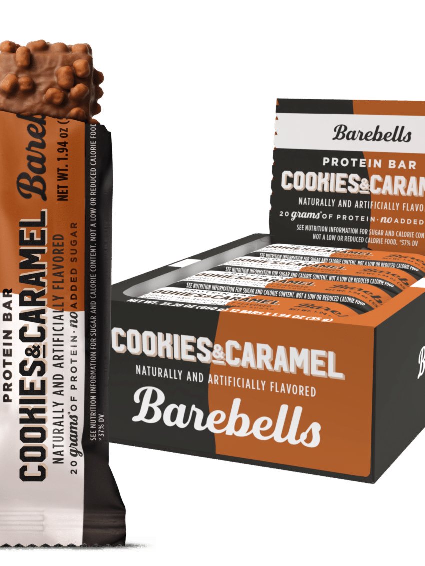 Cookies & Caramel packshot with single bar