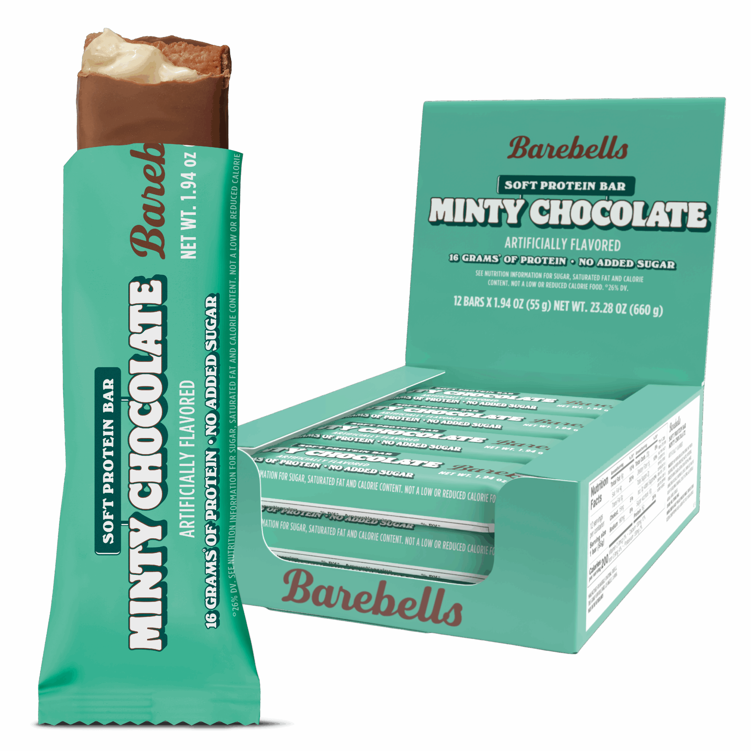 Minty Chocolate, Protein Bar, Barebells