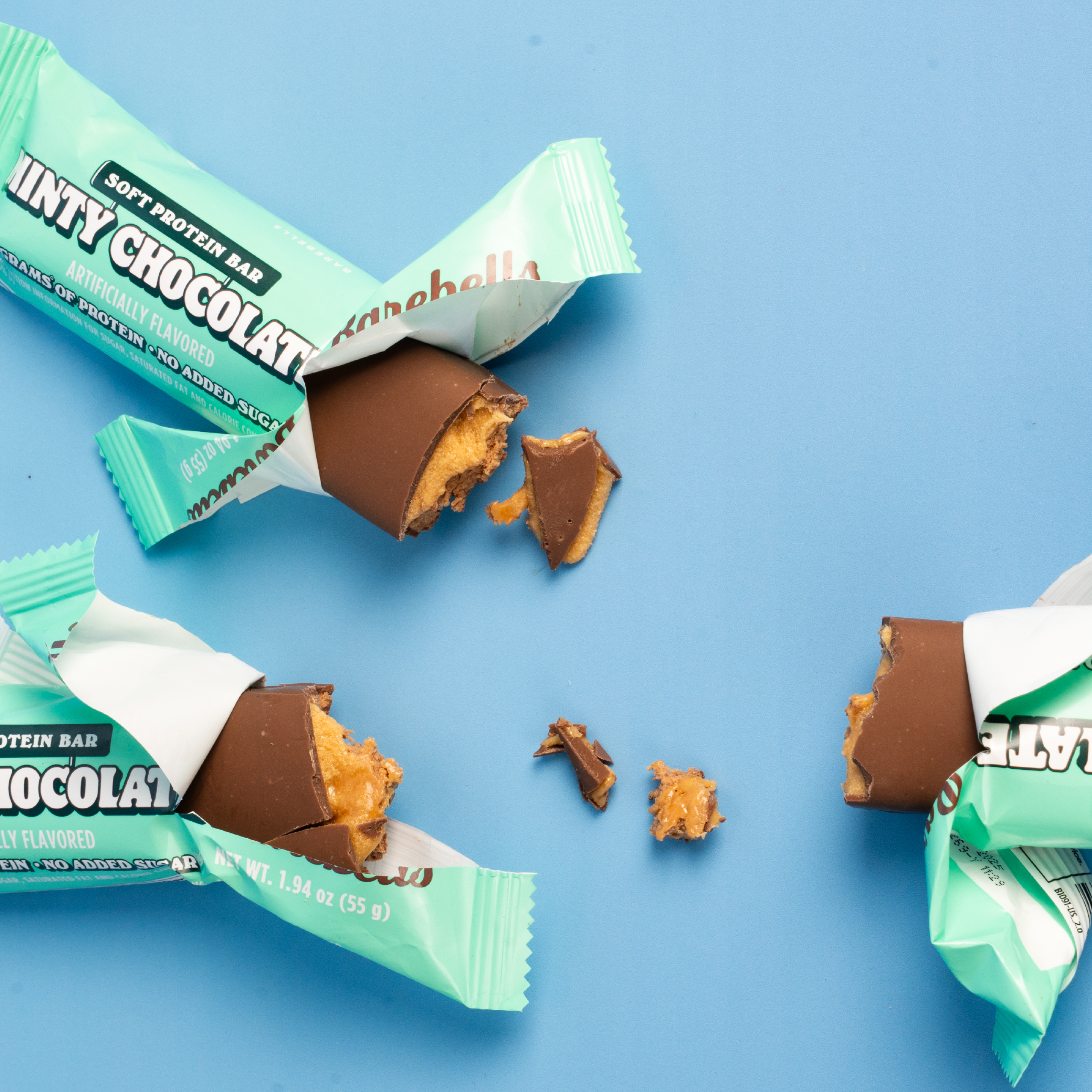 Minty Chocolate Open bars, mint and chocolate protein bar