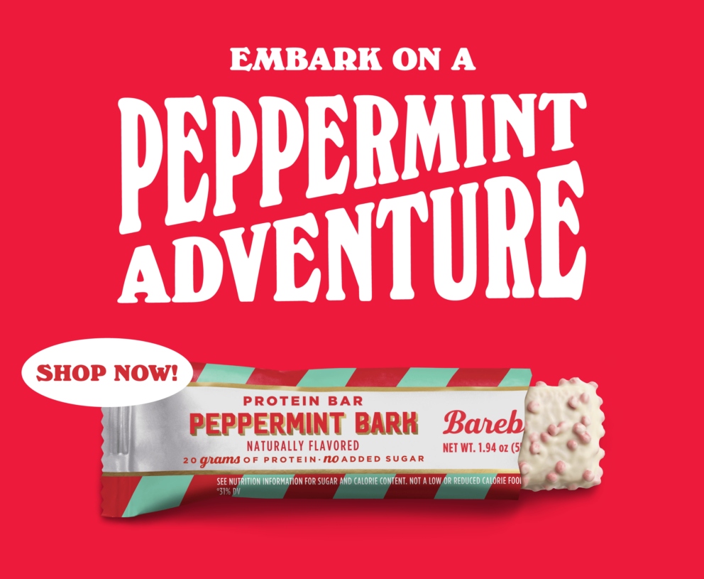 Barebells Peppermint bark blogpost banner desktop mobile