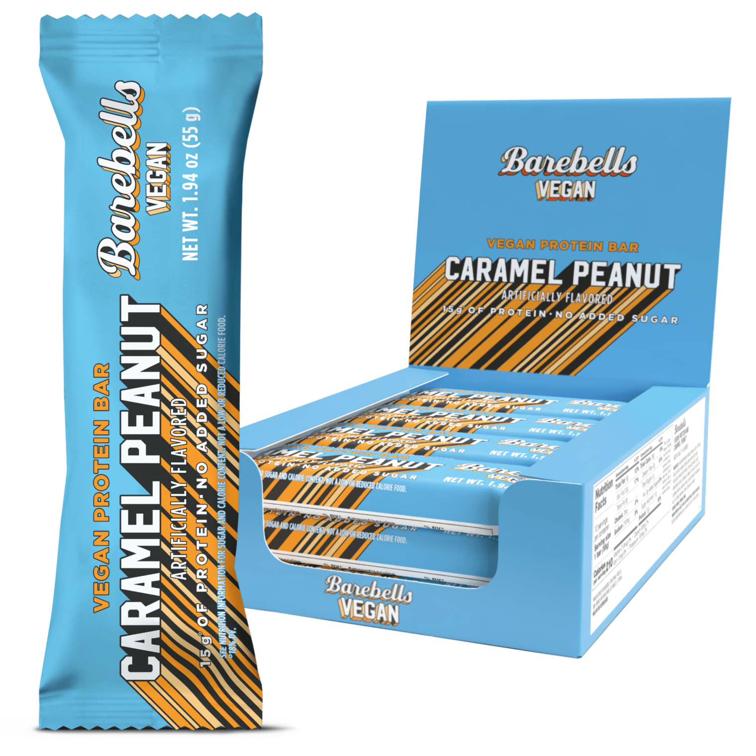 Packshot with single bar Caramel peanut