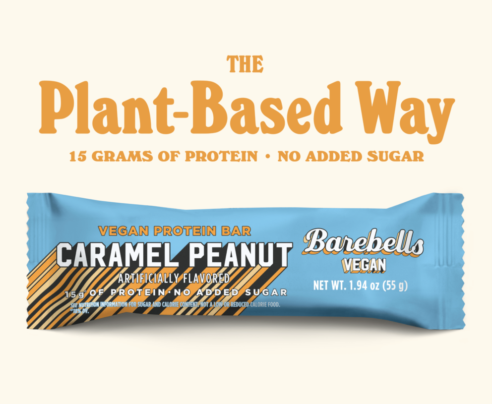 Vegan caramel peanut blog post banner mobile